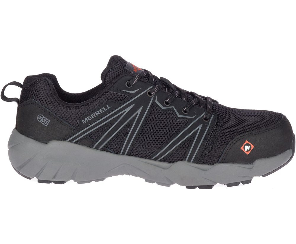 Merrell Hiking Shoes Black - Fullbench Superlite Alloy Toe SD+ Work - Womens 24SULGMXW
